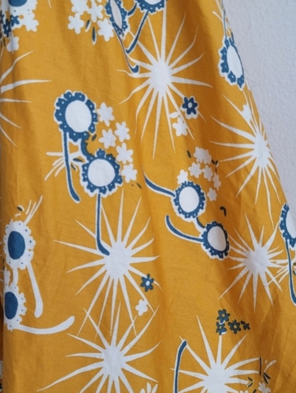 Modcloth Yellow Instant Energy Floral Sunglasses Faux Wrap Summer Dress - Picture 5 of 10
